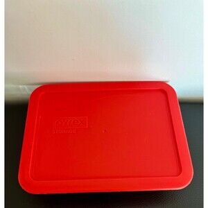 Pyrex Simple Store 3-Cup Glass Food Storage Container 7210-PC w/ Red Lid